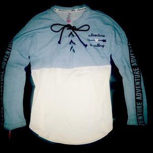 Hybrid blue+white long sleeved shirt (never worn)